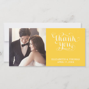 ELEGANT HANDWRITTEN SCRIPT PHOTO THANK YOU CARD