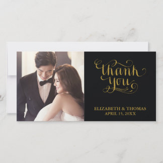 ELEGANT HANDWRITTEN SCRIPT PHOTO THANK YOU CARD