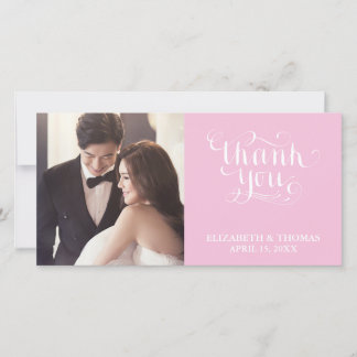 ELEGANT HANDWRITTEN SCRIPT PHOTO THANK YOU CARD