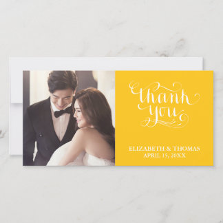 ELEGANT HANDWRITTEN SCRIPT PHOTO THANK YOU CARD
