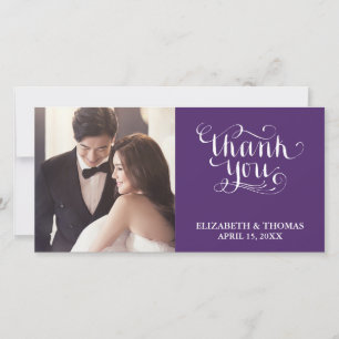 ELEGANT HANDWRITTEN SCRIPT PHOTO THANK YOU CARD