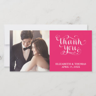 ELEGANT HANDWRITTEN SCRIPT PHOTO THANK YOU CARD