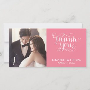 ELEGANT HANDWRITTEN SCRIPT PHOTO THANK YOU CARD