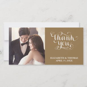 ELEGANT HANDWRITTEN SCRIPT PHOTO THANK YOU CARD