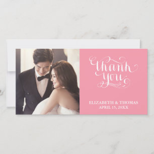 ELEGANT HANDWRITTEN SCRIPT PHOTO THANK YOU CARD