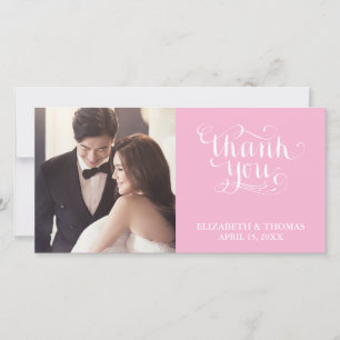 ELEGANT HANDWRITTEN SCRIPT PHOTO THANK YOU CARD