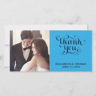 ELEGANT HANDWRITTEN SCRIPT PHOTO THANK YOU CARD