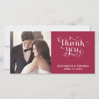 ELEGANT HANDWRITTEN SCRIPT PHOTO THANK YOU CARD