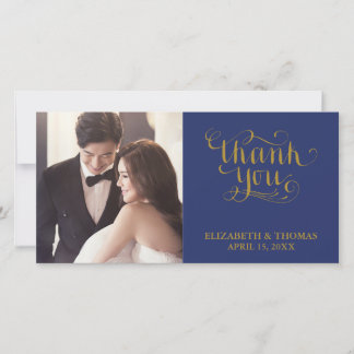 ELEGANT HANDWRITTEN SCRIPT PHOTO THANK YOU CARD