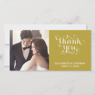 ELEGANT HANDWRITTEN SCRIPT PHOTO THANK YOU CARD