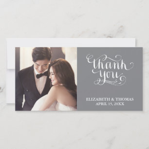 ELEGANT HANDWRITTEN SCRIPT PHOTO THANK YOU CARD