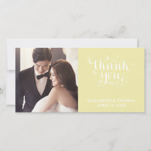 ELEGANT HANDWRITTEN SCRIPT PHOTO THANK YOU CARD