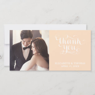 ELEGANT HANDWRITTEN SCRIPT PHOTO THANK YOU CARD
