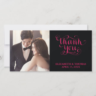 ELEGANT HANDWRITTEN SCRIPT PHOTO THANK YOU CARD
