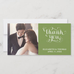 ELEGANT HANDWRITTEN SCRIPT PHOTO THANK YOU CARD
