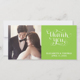 ELEGANT HANDWRITTEN SCRIPT PHOTO THANK YOU CARD