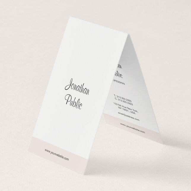 Elegant Handwritten Script Simple Modern Template Business Card (Front)