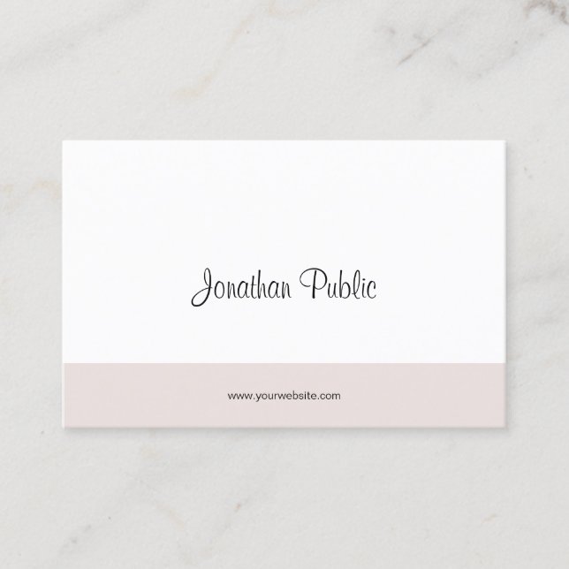 Elegant Handwritten Script Simple Modern Template Business Card (Front)