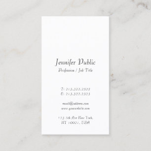 Elegant Handwritten Script Simple Template Modern Business Card