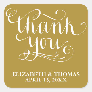 ELEGANT HANDWRITTEN SCRIPT THANK YOU STICKERS