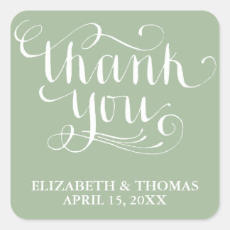 ELEGANT HANDWRITTEN SCRIPT THANK YOU STICKERS