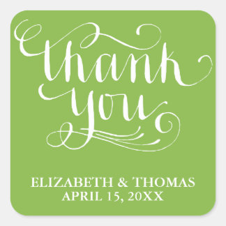 ELEGANT HANDWRITTEN SCRIPT THANK YOU STICKERS