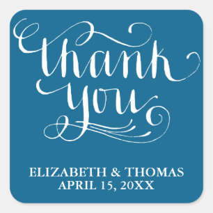 ELEGANT HANDWRITTEN SCRIPT THANK YOU STICKERS
