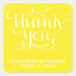 ELEGANT HANDWRITTEN SCRIPT THANK YOU STICKERS
