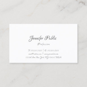Elegant Handwritten Simple Professional Template Business Card