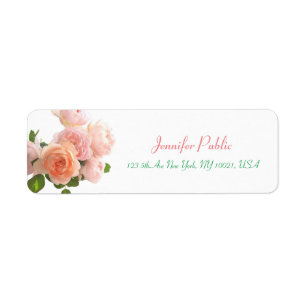 Elegant Handwritten Template Watercolor Roses Chic