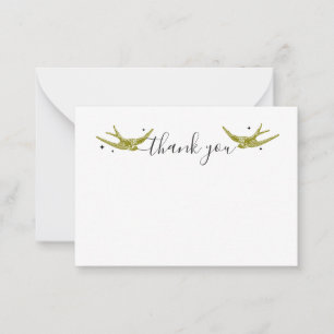 Elegant Handwritten Thank you Script Card
