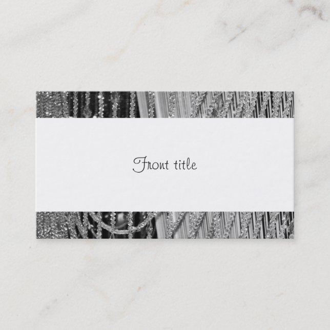 Elegant Hanging Glass Beads Business Card (Front)