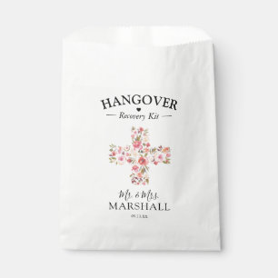 Elegant Hangover Recovery Kit   Pink Floral Favour Bags