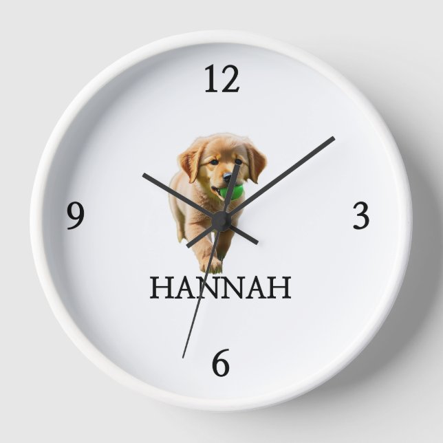 Elegant "HANNAH" Personalised Clock (Front)