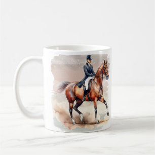 Elegant Hanoverian Dressage Eventing Horse Coffee Mug