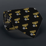 Elegant Hanukkah Holiday Pattern Gold Tie<br><div class="desc">Digital Art by Liliumdes</div>
