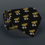 Elegant Hanukkah Holiday Pattern Gold Tie<br><div class="desc">Digital Art by Liliumdes</div>