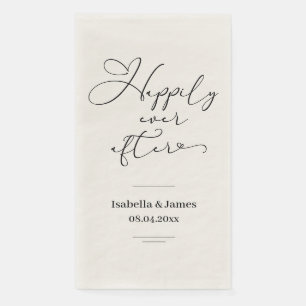 Elegant Happily Ever After Romantic Wedding  Napkin