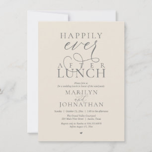 Elegant Happily Ever After Wedding Luncheon Invitation