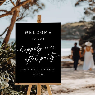 Elegant Happily Ever After Wedding Shower Party  Acrylic Sign