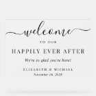 Elegant Happily Ever After Wedding Welcome Frosted