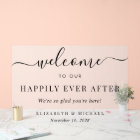 Elegant Happily Ever After Wedding Welcome Frosted