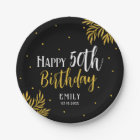 Elegant Happy 50th Birthday Gold Foliage Party