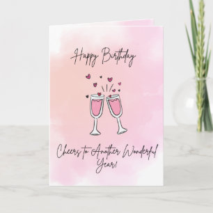 Elegant Happy Birthday Card Cheers