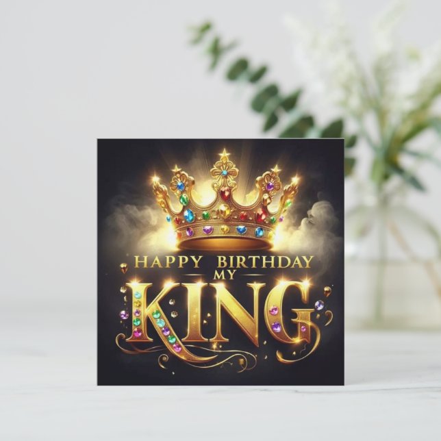 Elegant Happy Birthday Card Invitation (Standing Front)