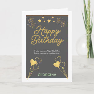 ELEGANT Happy Birthday Celebration Card