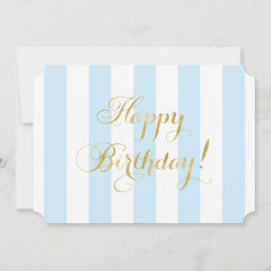 Elegant Happy Birthday / Gold Glitter Card