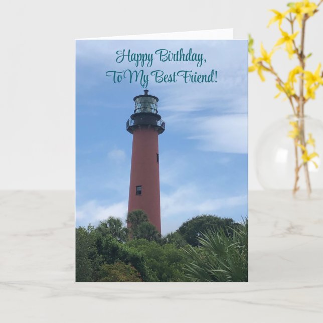 Elegant, Happy Birthday, To My Best Friend! Card (Yellow Flower)