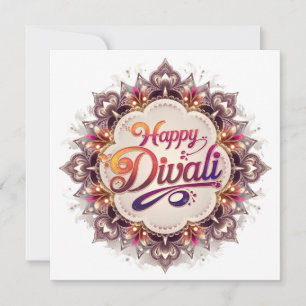 Elegant Happy Diwali Festival of Light Holiday Card