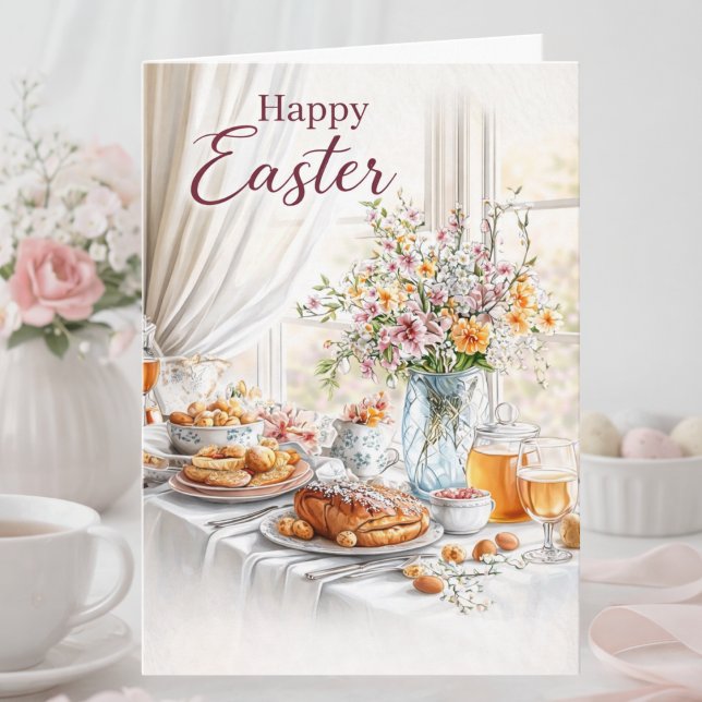 Elegant Happy Easter Card in Soft Pastels (Creator Uploaded)